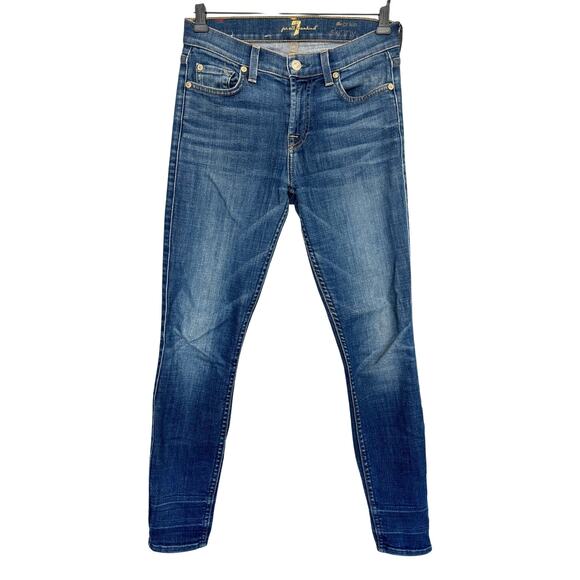 7 For All Mankind The Skinny Ankle, Medium Blue, Women's Size 24 - Picture 1 of 5